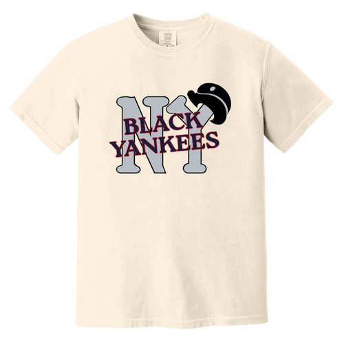 New York Black Yankees T-shirt Heavyweight Negro Leagues Baseball Team Fan Apparel Tee color Ivory