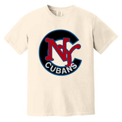 New York Cubans T-shirt Heavyweight Negro Leagues Baseball Team Fan Apparel Tee color Ivory