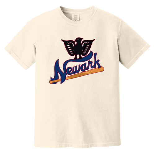 Newark Eagles T-shirt Heavyweight Negro Leagues Baseball Team Fan Apparel Tee color Ivory