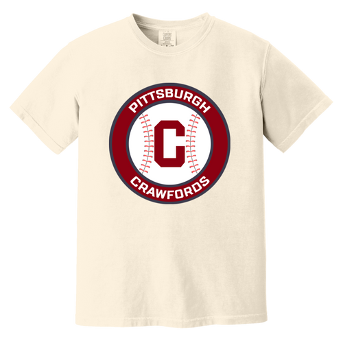 Pittsburgh Crawfords T-shirt Heavyweight Negro Leagues Baseball Team Fan Apparel Tee color Ivory