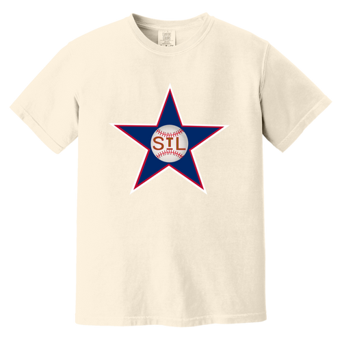 St. Louis Stars T-shirt Heavyweight Negro Leagues Baseball Team Fan Apparel Tee color Ivory