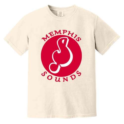 Memphis Sounds T-shirt Heavyweight ABA Basketball Team Fan Apparel Tee color Ivory