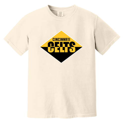 Cincinnati Celts T-shirt Heavyweight NFL Football Team Fan Apparel Tee color Ivory