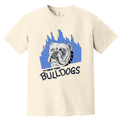 New York Bulldogs T-shirt Heavyweight NFL Football Team Fan Apparel Tee color Ivory