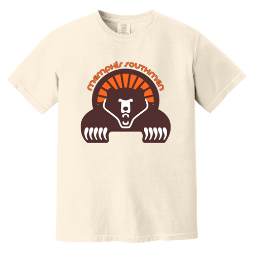 Memphis Southmen T-shirt Heavyweight WFL Football Team Fan Apparel Tee color Ivory