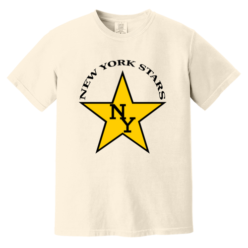 New York Stars T-shirt Heavyweight WFL Football Team Fan Apparel Tee color Ivory