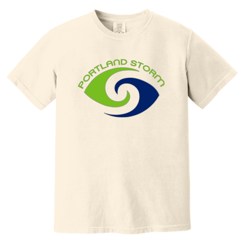 Portland Storm T-shirt Heavyweight WFL Football Team Fan Apparel Tee color Ivory
