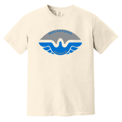 San Antonio Wings T-shirt Heavyweight WFL Football Team Fan Apparel Tee color Ivory
