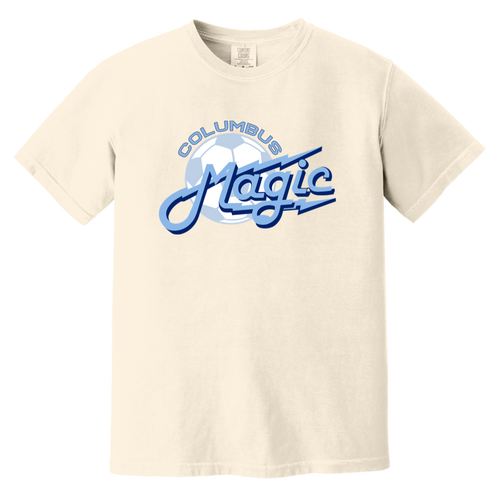 Columbus Magic T-shirt Heavyweight ASL Soccer Team Fan Apparel Tee color Ivory
