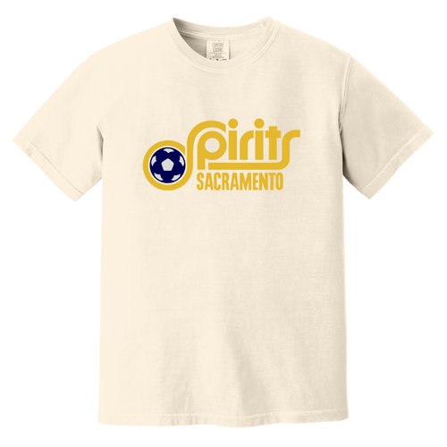 Sacramento Spirits T-shirt Heavyweight ASL Soccer Team
Fan Apparel Tee color Ivory