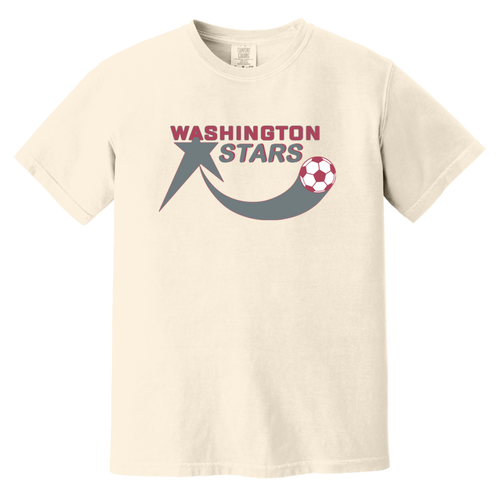 Washington Stars T-shirt Heavyweight ASL Soccer Team Fan Apparel Tee color Ivory