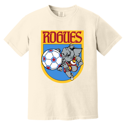 Memphis Rogues T-shirt Heavyweight NASL Soccer Team Fan Apparel Tee color Ivory