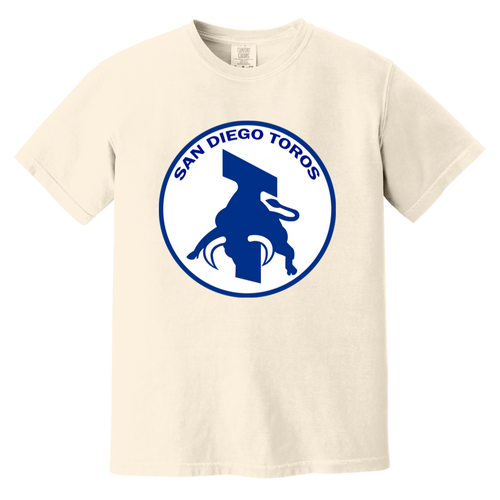 San Diego Toros T-shirt Heavyweight NASL Soccer Team Fan Apparel Tee color Ivory