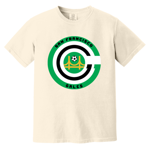 San Francisco Gales T-shirt Heavyweight NASL Soccer Team Fan Apparel color Ivory