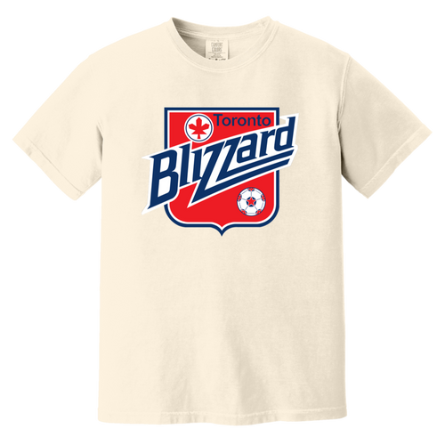 Toronto Blizzard T-shirt Heavyweight NASL Soccer Team Fan Apparel Tee color Ivory
