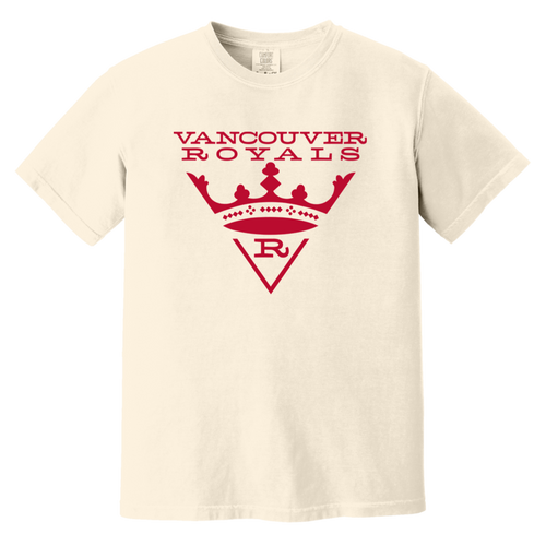 Vancouver Royals T-shirt Heavyweight NASL Soccer Team Fan Apparel Tee color Ivory
