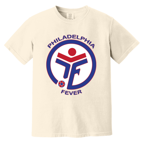 Philadelphia Fever T-shirt Heavyweight MISL Soccer Team Fan Apparel Tee color Ivory