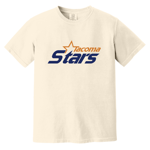 Tacoma Stars T-shirt Heavyweight MISL Soccer Team Fan Apparel Tee color Ivory