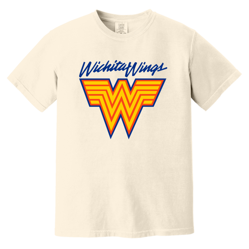 Wichita Wings T-shirt Heavyweight MISL Soccer Team Fan Apparel Tee color Ivory