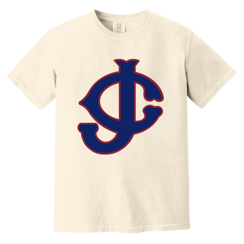 Jersey City Giants T-shirt Heavyweight Negro Leagues Baseball Team Fan Apparel Tee color Ivory