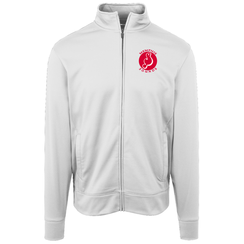 Memphis Sounds Full Zip Fleece Jacket ABA Basketball Team Fan Apparel color White