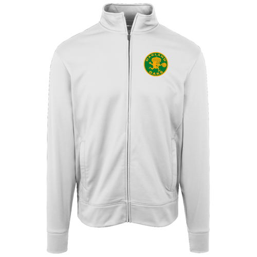 Oakland Oaks Full Zip Fleece Jacket ABA Basketball Team Fan Apparel color White