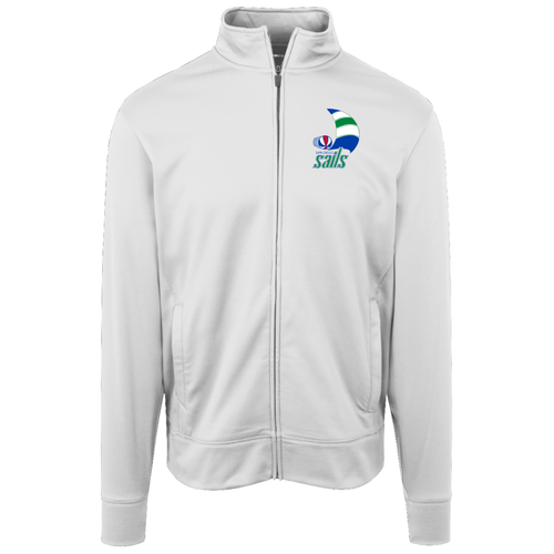 San Diego Sails Full Zip Fleece Jacket ABA Basketball Team Fan Apparel color White