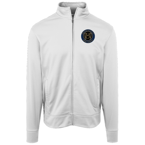 Milwaukee Bears Full Zip Fleece Jacket A2 Negro Leagues Baseball Fan Apparel color White