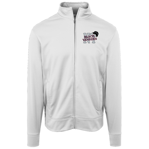 New York Black Yankees Full Zip Fleece Jacket Negro Leagues Baseball Fan Apparel color White
