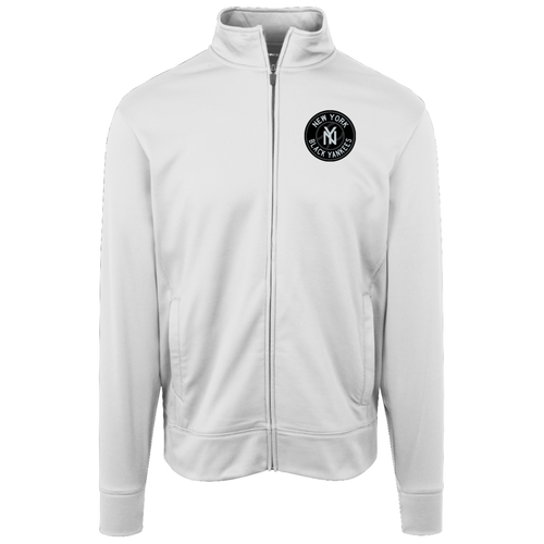 New York Black Yankees Full Zip Fleece Jacket Negro Leagues Baseball Fan Apparel color White
