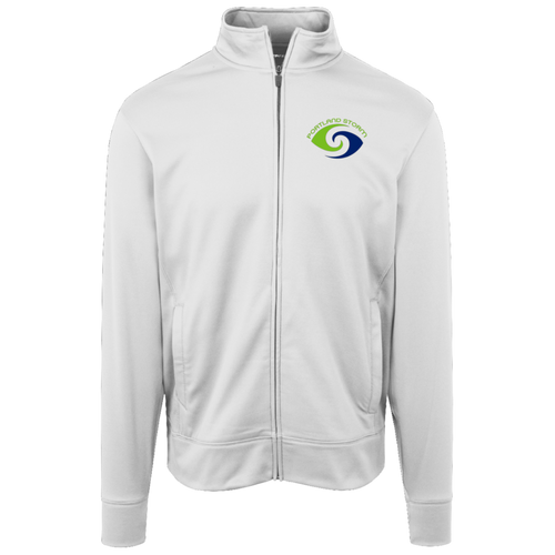 Portland Storm Full Zip Fleece Jacket WFL Football Team Fan Apparel color White