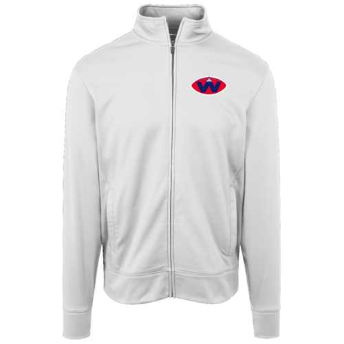 Washington Ambassadors Full Zip Fleece Jacket WFL Football Team Fan Apparel color White