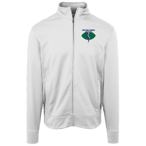 Portland Thunder Full Zip Fleece Jacket WFL Football Team Fan Apparel color White