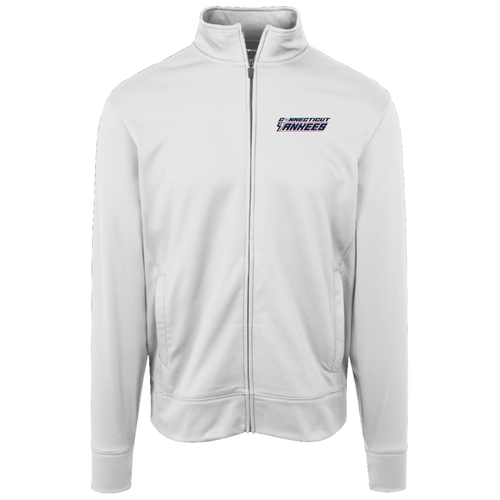 Connecticut Yankees Full Zip Fleece Jacket ASL Soccer Team Fan Apparel color White