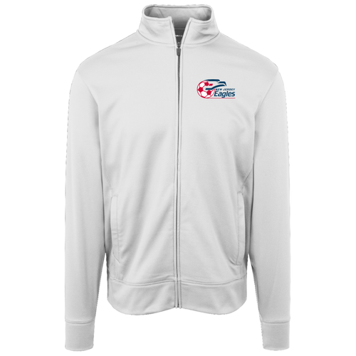 New Jersey Eagles Full Zip Fleece Jacket ASL Soccer Team Fan Apprel color White