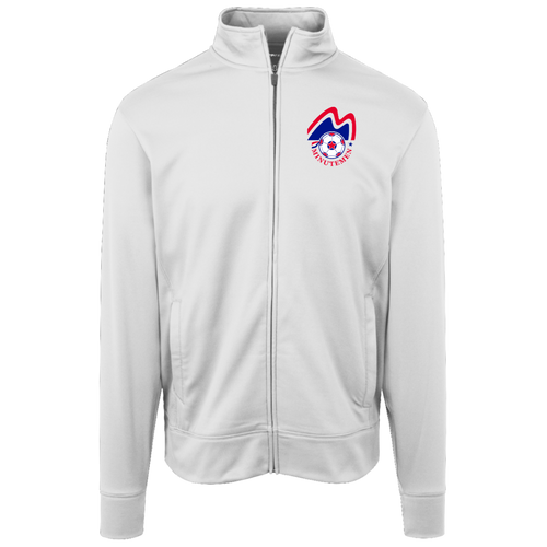 Boston Minutemen Full Zip Fleece Jacket NASL Soccer Team Fan Apparel color White
