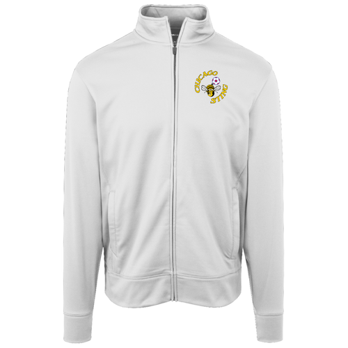 Chicago Sting Full Zip Fleece Jacket NASL Soccer Team Fan Apparel Color White