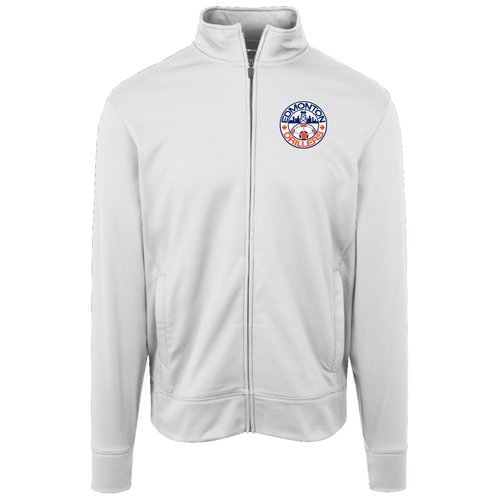 Edmonton Drillers Full Zip Fleece Jacket NASL Soccer Team Fan Apparel color White