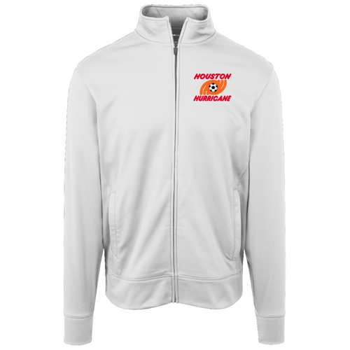 Houston Hurricane Full Zip Fleece Jacket NASL Soccer Team Fan Apparel color White