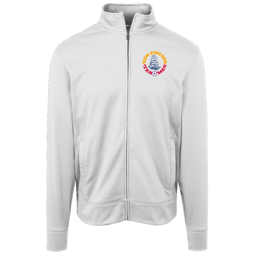 New England Tea Men Full Zip Fleece Jacket NASL Soccer Team Fan Apparel color White