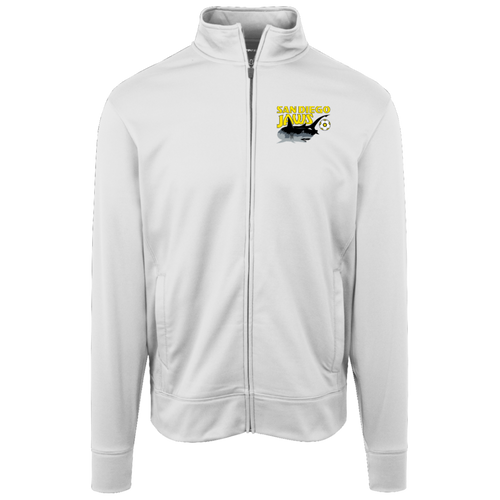 San Diego Jaws Full Zip Fleece Jacket NASL Soccer Team Fan Apparel color White