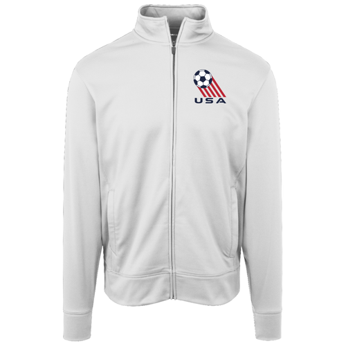 USA Soccer Team Full Zip Fleece Jacket NASL Soccer Team Fan Apparel color White