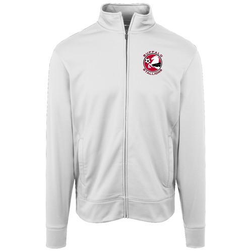 Buffalo Stallions Full Zip Fleece Jacket MISL Soccer Team Fan Apparel color White