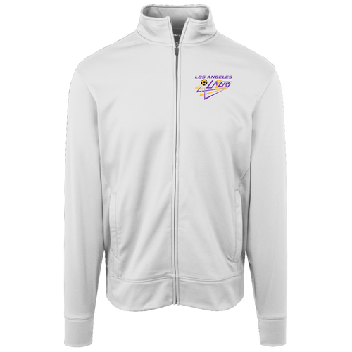 Los Angeles Lazers Full Zip Fleece Jacket MISL Soccer Team Fan Apparel color White