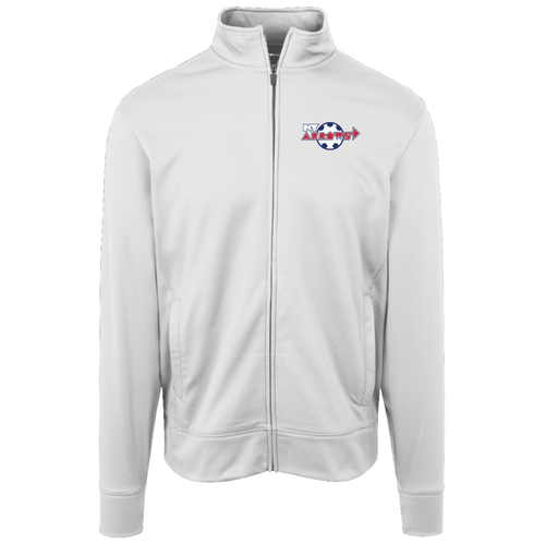 New York Arrows Full Zip Fleece Jacket MISL Soccer Team Fan Apparel color White
