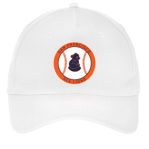 San Francisco Sea Lions Twill Cap 5-Panel | Negro Leagues Baseball Team color White