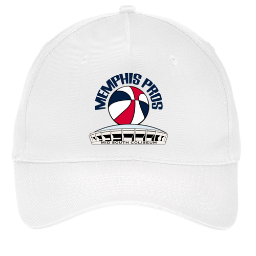 Memphis Pros Twill Cap ABA Basketball Team color White