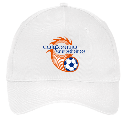 California Sunshine Twill Cap ASL Soccer Team Fan Apparel color White