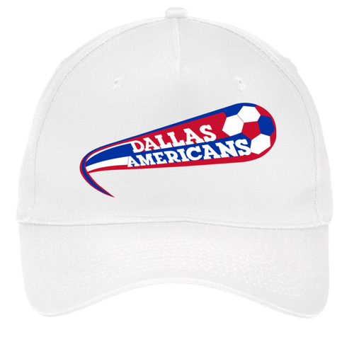 Dallas Americans Twill Cap ASL Soccer Team Fan Apparel color White
