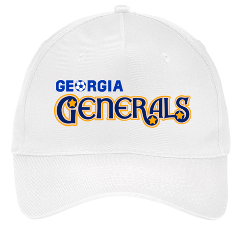 Georgia Generals Twill Cap ASL Soccer Team Fan Apparel color White